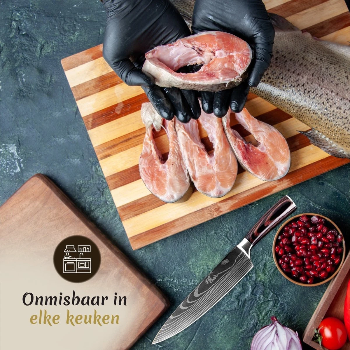 BBQ Meating® 8 Delige Professionele Messenset – Koksmessen - Japanse Messen – Gift Box - ZONDER BLOK 9 BBQ Meating® 8 Delige Professionele Messenset – Koksmessen - Japanse Messen – Gift Box - ZONDER BLOK - Afbeelding 7