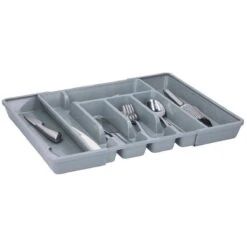 Merkloos Bestekbak/bestekhouder - Uitschuifbaar - Grijs - 44 Cm - 5 Tot 7 Vakken 6 Merkloos Bestekbak/bestekhouder - Uitschuifbaar - Grijs - 44 Cm - 5 Tot 7 Vakken -Skimask 1200x1200 1091