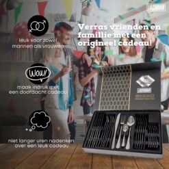 LaCardia Bestekset Glans Zwart – 24-delig Bestek – 6 Persoons – Bestek Zwart Voor 6 Personen -Skimask 1200x1200 1128