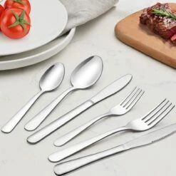 Perow 8 Persoons Bestekset - 48 Delig - 18/10 Edelstaal - Lepels, Messen, Vorken & Steakmessen - Vaatwasser Bestendig - Zilver 13 Perow 8 Persoons Bestekset - 48 Delig - 18/10 Edelstaal - Lepels, Messen, Vorken & Steakmessen - Vaatwasser Bestendig - Zilver -Skimask 1200x1200 1130