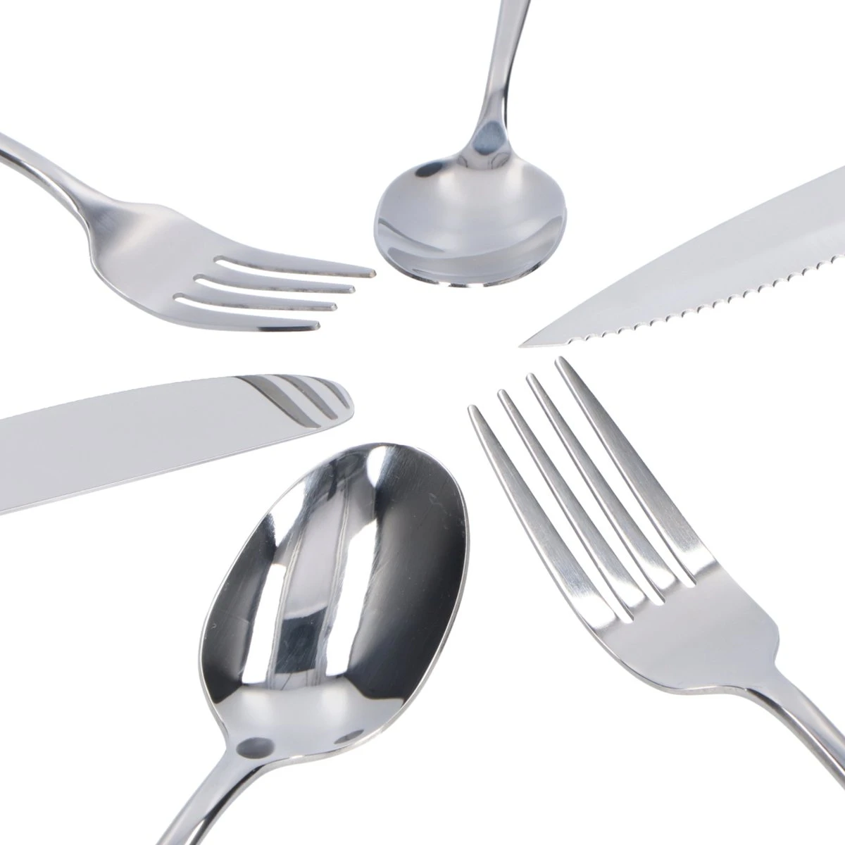 Deleca 12 Persoons Bestekset (72-delig) - Lepels, Messen, Vorken & Steakmessen - Vaatwasserbestendig - Zilver / RVS 10 Deleca 12 Persoons Bestekset (72-delig) - Lepels, Messen, Vorken & Steakmessen - Vaatwasserbestendig - Zilver / RVS - Afbeelding 8