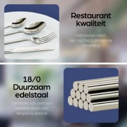 Nevana Bestekset - 24 Delig - 18/10 Edelstaal - Bestek - Lepels, Messen, Vorken 10 Nevana Bestekset - 24 Delig - 18/10 Edelstaal - Bestek - Lepels, Messen, Vorken -Skimask 1200x1200 1202