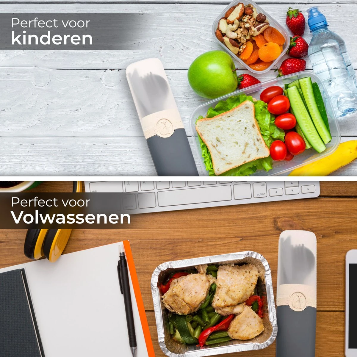 LDGoods Reisbestek Bestekset 5-delig Blauw - Meeneembestek - Meal Prep Bakjes Bestek - Kampeer Servies - Bestek To Go - Duurzaam Materiaal 6 LDGoods Reisbestek Bestekset 5-delig Blauw - Meeneembestek - Meal Prep Bakjes Bestek - Kampeer Servies - Bestek To Go - Duurzaam Materiaal - Afbeelding 4