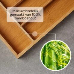 SCHOBERG Houten Bestekbak 34 Cm X 25 Cm X 5 Cm | Bamboe Enkele Keuken Bestekbak | Universele Bestekbak -Skimask 1200x1200 1297