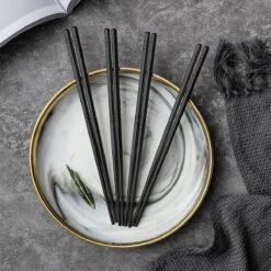 Alheco 6 Paar Koreaanse Chopsticks - Eetstokjes - Metaal / RVS - Zwart 9 Alheco 6 Paar Koreaanse Chopsticks - Eetstokjes - Metaal / RVS - Zwart -Skimask 1200x1200 1431