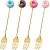 Gebaksvorkjes Donut Set Van 4 Taartvorkjes - Goud 2 Gebaksvorkjes Donut Set Van 4 Taartvorkjes - Goud -Skimask 1200x1200 1455