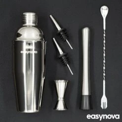 Easynova - Cocktail Shaker Set - 6 Delig - Cocktail Shaker - Cocktailset - Geschenkverpakking - Valentijn -Skimask 1200x1200 1492