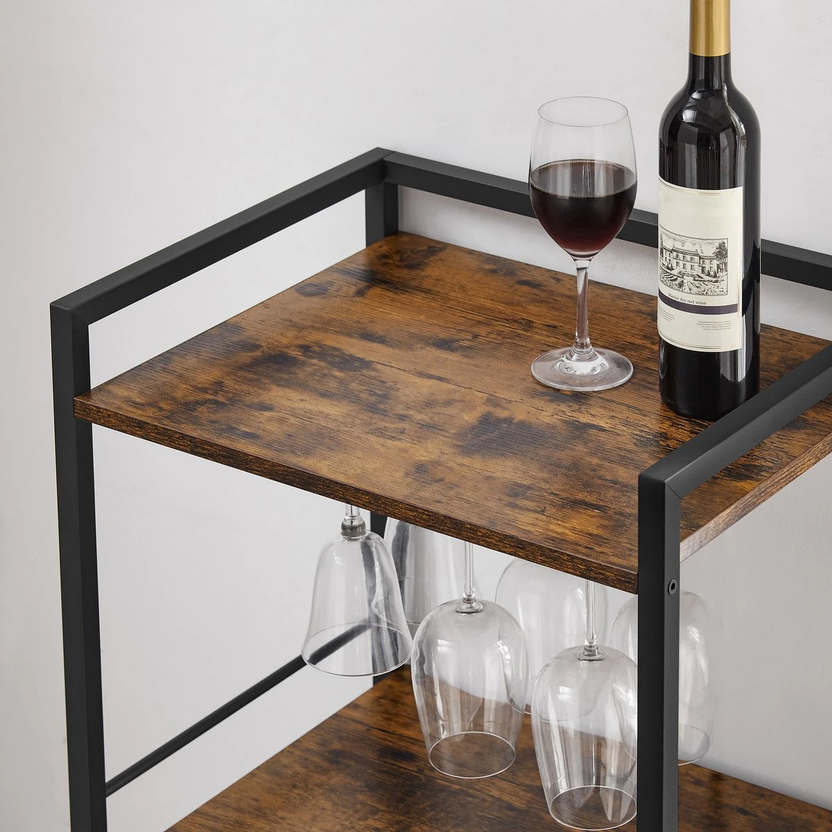 IN.HOMEXL - Sheaf - Wijnrek Voor 20 Flessen - Industrieel - Wijnrek Metaal - Bruin / Zwart - Flessenrek - 52 X 40 X 113 Cm 6 IN.HOMEXL - Sheaf - Wijnrek Voor 20 Flessen - Industrieel - Wijnrek Metaal - Bruin / Zwart - Flessenrek - 52 X 40 X 113 Cm - Afbeelding 4