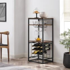 IN.HOMEXL - Sheaf - Wijnrek Voor 20 Flessen - Industrieel - Wijnrek Metaal - Bruin / Zwart - Flessenrek - 52 X 40 X 113 Cm 18 IN.HOMEXL - Sheaf - Wijnrek Voor 20 Flessen - Industrieel - Wijnrek Metaal - Bruin / Zwart - Flessenrek - 52 X 40 X 113 Cm -Skimask 1200x1200 1501