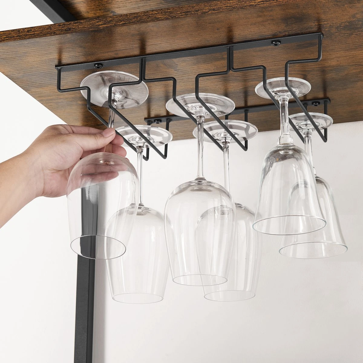 IN.HOMEXL - Sheaf - Wijnrek Voor 20 Flessen - Industrieel - Wijnrek Metaal - Bruin / Zwart - Flessenrek - 52 X 40 X 113 Cm 11 IN.HOMEXL - Sheaf - Wijnrek Voor 20 Flessen - Industrieel - Wijnrek Metaal - Bruin / Zwart - Flessenrek - 52 X 40 X 113 Cm - Afbeelding 9