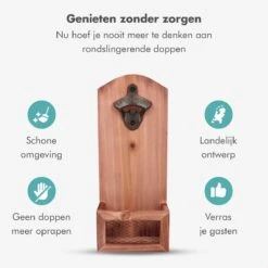 Bieropener En Flesopener Muur Met Opvangbak - Flessenopener - Wand - Hout - Opener Bier - Voor Binnen En Buiten -Skimask 1200x1200 1556