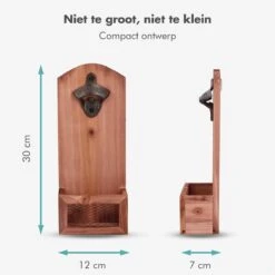 Bieropener En Flesopener Muur Met Opvangbak - Flessenopener - Wand - Hout - Opener Bier - Voor Binnen En Buiten -Skimask 1200x1200 1557