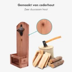 Bieropener En Flesopener Muur Met Opvangbak - Flessenopener - Wand - Hout - Opener Bier - Voor Binnen En Buiten -Skimask 1200x1200 1562