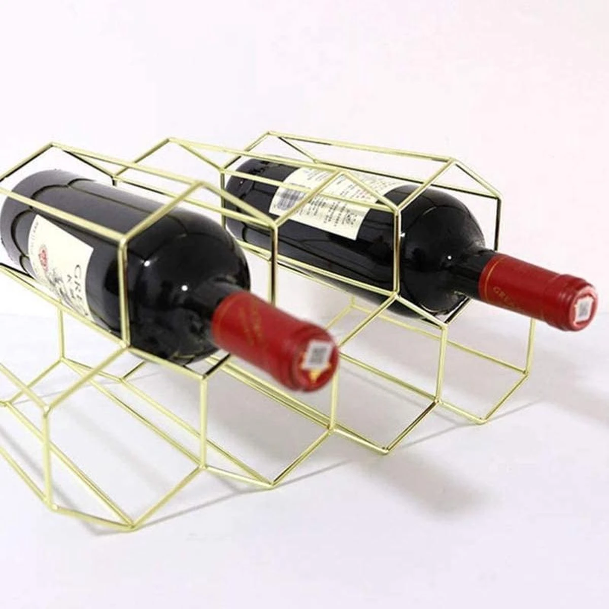 Wijnrek Hexagon 9 Flessen | Flessenrek | Wijn Accessoires | Wijnkast | Wijnrek Metaal | Wijnrekken | Wijnfleshouder | Wijnhouder | Goud 9 Wijnrek Hexagon 9 Flessen | Flessenrek | Wijn Accessoires | Wijnkast | Wijnrek Metaal | Wijnrekken | Wijnfleshouder | Wijnhouder | Goud - Afbeelding 7