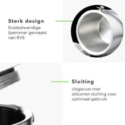 Cheqo® Luxe IJsemmer Met Tang - Dubbelwandig - RVS - IJstang - IJsblokjesemmer - Afsluitbaar -Skimask 1200x1200 1684