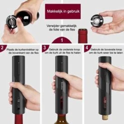 Bondoo - Elektrische Kurkentrekker Oplaadbaar - Inclusief Foliesnijder -Skimask 1200x1200 1691