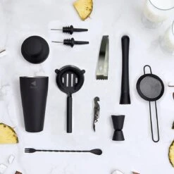 Perow - Cocktail Set - 10 Delig - Cocktail Shaker 600ml - Mat Zwart 12 Perow - Cocktail Set - 10 Delig - Cocktail Shaker 600ml - Mat Zwart -Skimask 1200x1200 1710