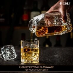 GDLF® Kristal Vintage Whiskey Karaf Set In Een Luxe Geschenkdoos - Hoogwaardig Loodvrij Kristal - Decanteer Karaf - Made In Europe - 800 Ml - Whisky Karaf Met 2 Whiskey Glazen - Peaky Blinders - Kado Man - Cadeau Voor Man -Skimask 1200x1200 1789