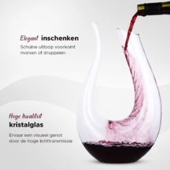Luxwine - Decanteer Karaf Wijn - Wijnkaraf - 1.5L - Luxe Karaf - Incl. 1000 Schoonmaakparels - Luxe Cadeauverpakking - Decanter - Decanteer Karaf - Wijnkaraf - Wijn Decanteerder - Wijn Accessoires - U-vorm - Kerstcadeau -Skimask 1200x1200 1820