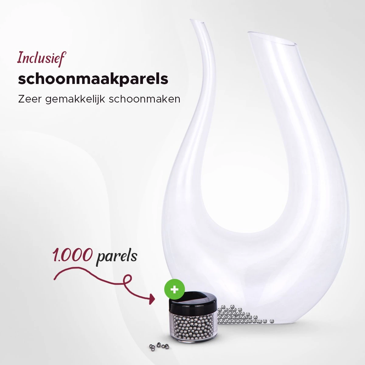 Luxwine - Decanteer Karaf Wijn - Wijnkaraf - 1.5L - Luxe Karaf - Incl. 1000 Schoonmaakparels - Luxe Cadeauverpakking - Decanter - Decanteer Karaf - Wijnkaraf - Wijn Decanteerder - Wijn Accessoires - U-vorm - Kerstcadeau 6 Luxwine - Decanteer Karaf Wijn - Wijnkaraf - 1.5L - Luxe Karaf - Incl. 1000 Schoonmaakparels - Luxe Cadeauverpakking - Decanter - Decanteer Karaf - Wijnkaraf - Wijn Decanteerder - Wijn Accessoires - U-vorm - Kerstcadeau - Afbeelding 4