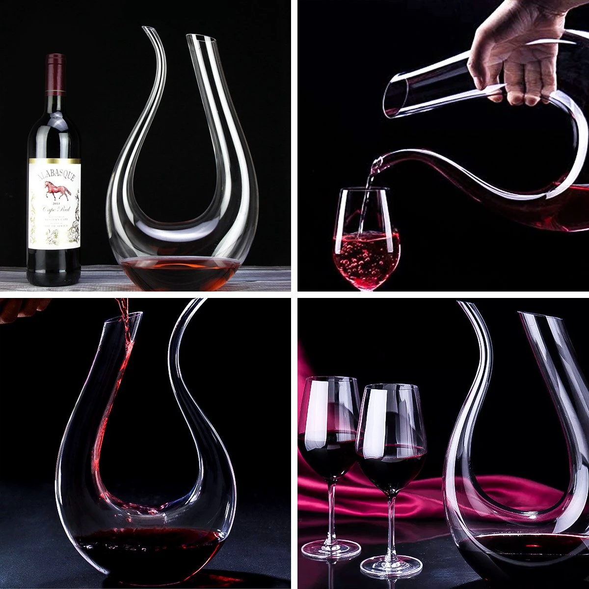 Luxwine - Decanteer Karaf Wijn - Wijnkaraf - 1.5L - Luxe Karaf - Incl. 1000 Schoonmaakparels - Luxe Cadeauverpakking - Decanter - Decanteer Karaf - Wijnkaraf - Wijn Decanteerder - Wijn Accessoires - U-vorm - Kerstcadeau 9 Luxwine - Decanteer Karaf Wijn - Wijnkaraf - 1.5L - Luxe Karaf - Incl. 1000 Schoonmaakparels - Luxe Cadeauverpakking - Decanter - Decanteer Karaf - Wijnkaraf - Wijn Decanteerder - Wijn Accessoires - U-vorm - Kerstcadeau - Afbeelding 7