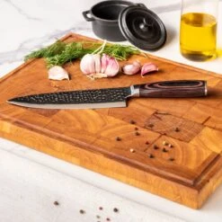 Shinrai Japan - Japans Koksmes 20 Cm - Koksmes - RVS Staal Mes - Hammered RVS - Met Luxe Geschenkdoos -Skimask 1200x1200 183