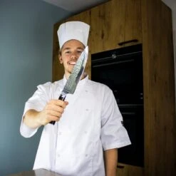 Shinrai Japan - Japans Koksmes 20 Cm - Koksmes - RVS Staal Mes - Hammered RVS - Met Luxe Geschenkdoos -Skimask 1200x1200 185