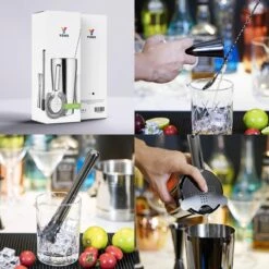 YONO Cocktail Set 10-Delig - RVS Cocktailshaker 800ml Met Bar Accessoires - Space Grey -Skimask 1200x1200 1877