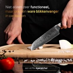 VDN Santokumes Damascus - Elegance Serie - VG-10 Japans Damaststaal - 66 Lagen Staal 18 VDN Santokumes Damascus - Elegance Serie - VG-10 Japans Damaststaal - 66 Lagen Staal -Skimask 1200x1200 188