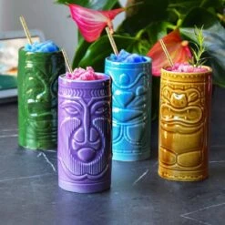 MikaMax Tiki Mugs - Cocktail Glazen - Hawaii – Cocktail Set - Mok - Keramiek- Set Van 4 - Vaatwasser Bestendig - 330ML -Skimask 1200x1200 1885
