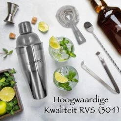 Merkloos Estrebo - Cocktail Set - Cocktail Shaker - Cocktailset - Giftset Vrouw - Cocktailset RVS - Bar Set - Cocktailsets - Limoenpers - Gift Set Man -Skimask 1200x1200 1917