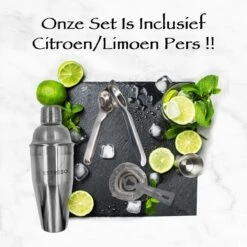 Merkloos Estrebo - Cocktail Set - Cocktail Shaker - Cocktailset - Giftset Vrouw - Cocktailset RVS - Bar Set - Cocktailsets - Limoenpers - Gift Set Man -Skimask 1200x1200 1919