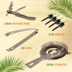 Cocktail Set - Zwart - 750ml - Cocktail Shaker Set - Cocktail Stamper - 17 Recepten - 13 Delig -Skimask 1200x1200 1991