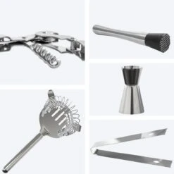 KitchenBrothers Cocktail Shaker Set - 13 Delig - Complete Set - Cadeauverpakking - 750 Ml - RVS 22 KitchenBrothers Cocktail Shaker Set - 13 Delig - Complete Set - Cadeauverpakking - 750 Ml - RVS -Skimask 1200x1200 2003