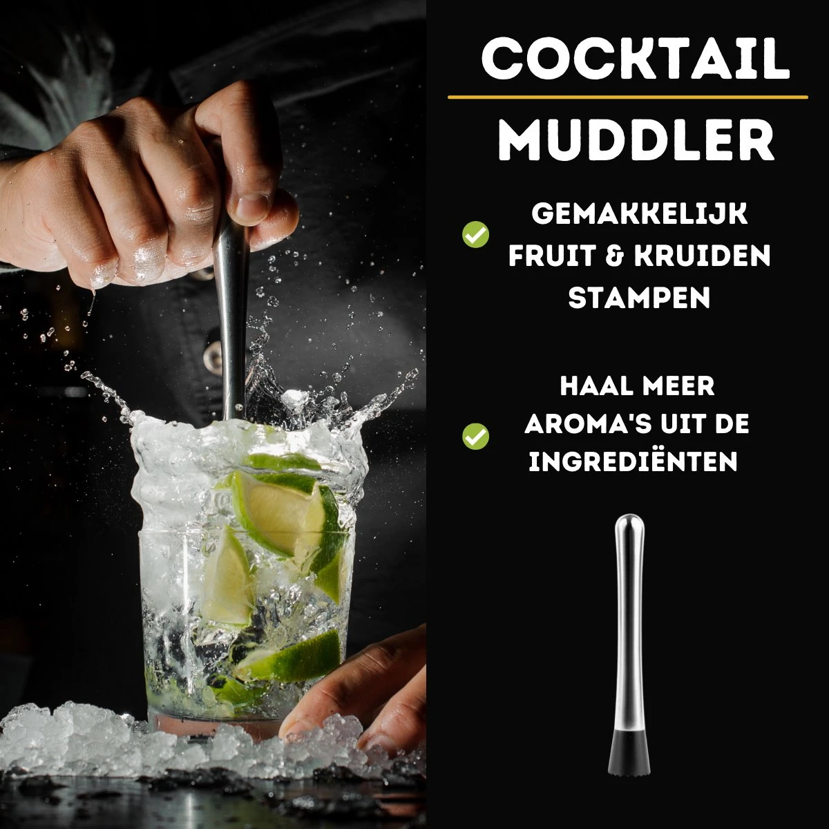 UNBOX Cocktail Set - Cocktail Shaker Set - Incl. Luxe Cadeauverpakking & Nederlandstalig Recepten E-Book 5 UNBOX Cocktail Set - Cocktail Shaker Set - Incl. Luxe Cadeauverpakking & Nederlandstalig Recepten E-Book - Afbeelding 3