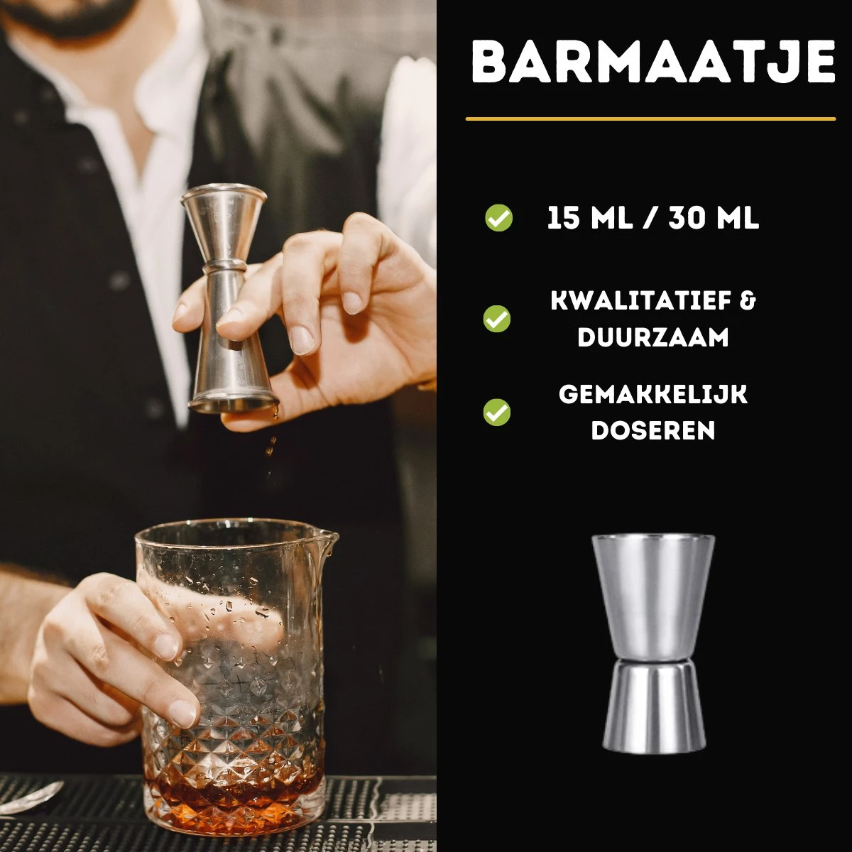 UNBOX Cocktail Set - Cocktail Shaker Set - Incl. Luxe Cadeauverpakking & Nederlandstalig Recepten E-Book 6 UNBOX Cocktail Set - Cocktail Shaker Set - Incl. Luxe Cadeauverpakking & Nederlandstalig Recepten E-Book - Afbeelding 4