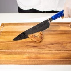 Shinrai Japan - Japans Koksmes 20 Cm - Koksmes - Damascus Mes - Damascus Print Epoxy Sapphire - Met Luxe Geschenkdoos 18 Shinrai Japan - Japans Koksmes 20 Cm - Koksmes - Damascus Mes - Damascus Print Epoxy Sapphire - Met Luxe Geschenkdoos -Skimask 1200x1200 205