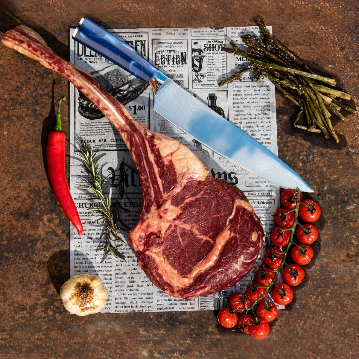 Shinrai Japan - Japans Koksmes 20 Cm - Koksmes - Damascus Mes - Damascus Print Epoxy Sapphire - Met Luxe Geschenkdoos 12 Shinrai Japan - Japans Koksmes 20 Cm - Koksmes - Damascus Mes - Damascus Print Epoxy Sapphire - Met Luxe Geschenkdoos - Afbeelding 10