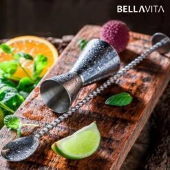 BELLAVITA Cocktail Set - 16-delig - 750ml - Cocktail Shaker - Cocktailset - Cocktailshaker - Bartender Set - Maatbeker - RVS - Bamboe -Skimask 1200x1200 2086