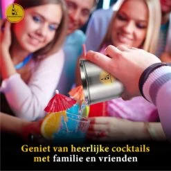 Bar Dedicated - Cocktail Shaker Set 23 Delig - Cocktail Shaker - 750 ML - Inclusief Nederlandstalige Cocktail Boek - Stamper - Maatbeker - Pasen -Skimask 1200x1200 2125