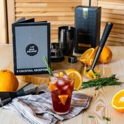 BarDeluxe® Bosten Shaker Cocktail Set - 5-Delig - Boston Shaker - Cocktail Set - Cocktail Stamper - Cocktail Zeef - Bar Lepel - Inclusief Receptenboek + Bewaarhoes - Cocktail Set Zwart -Skimask 1200x1200 2133