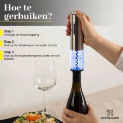 Elektrische Kurkentrekker Wijnopener Wijn - Flesopener - Luxe Design - Met Foliesnijder - Geschenkset Mannen En Vrouwen - Jack Rackham -Skimask 1200x1200 2181