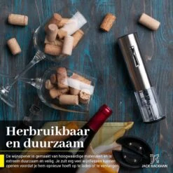 Elektrische Kurkentrekker Wijnopener Wijn - Flesopener - Luxe Design - Met Foliesnijder - Geschenkset Mannen En Vrouwen - Jack Rackham -Skimask 1200x1200 2182