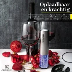 Elektrische Kurkentrekker Wijnopener Wijn - Flesopener - Luxe Design - Met Foliesnijder - Geschenkset Mannen En Vrouwen - Jack Rackham -Skimask 1200x1200 2186