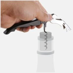 Merkloos Premium Kurkentrekker / Kelnersmes Van RVS En Kunststof - Zwart | Wijnopener | Wijn Opener | Kelners Mes | Flesopener | Bier Opener | Kelnermessen | Kurkentrekkers -Skimask 1200x1200 2193