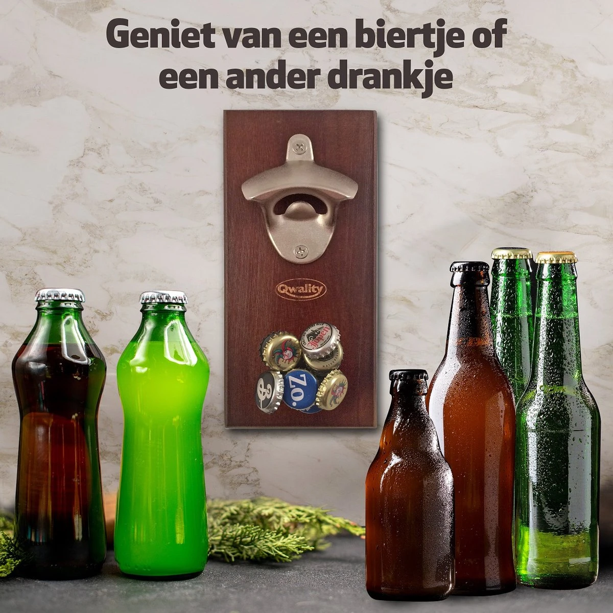 Sterke Magnetische Bieropener Muur - Luxe Flesopener – Cadeau Voor Hem Haar Man Vrouw – Valentijn - Hout - Qwality 6 Sterke Magnetische Bieropener Muur - Luxe Flesopener – Cadeau Voor Hem Haar Man Vrouw – Valentijn - Hout - Qwality - Afbeelding 4