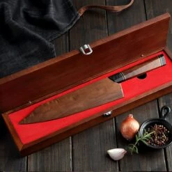 HEZHEN - Koksmes (Bunka-mes) Van Vol Damascus Staal (110 Laags) - F2 Series -Skimask 1200x1200 222