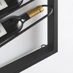 IN.HOMEXL Brickk Hangend Wijnrek - Industrieel Flessenrek - Minimalistisch - Zwart - Metaal - Voor 8 Wijnflessen - 40 X 7 X 120 Cm -Skimask 1200x1200 2272