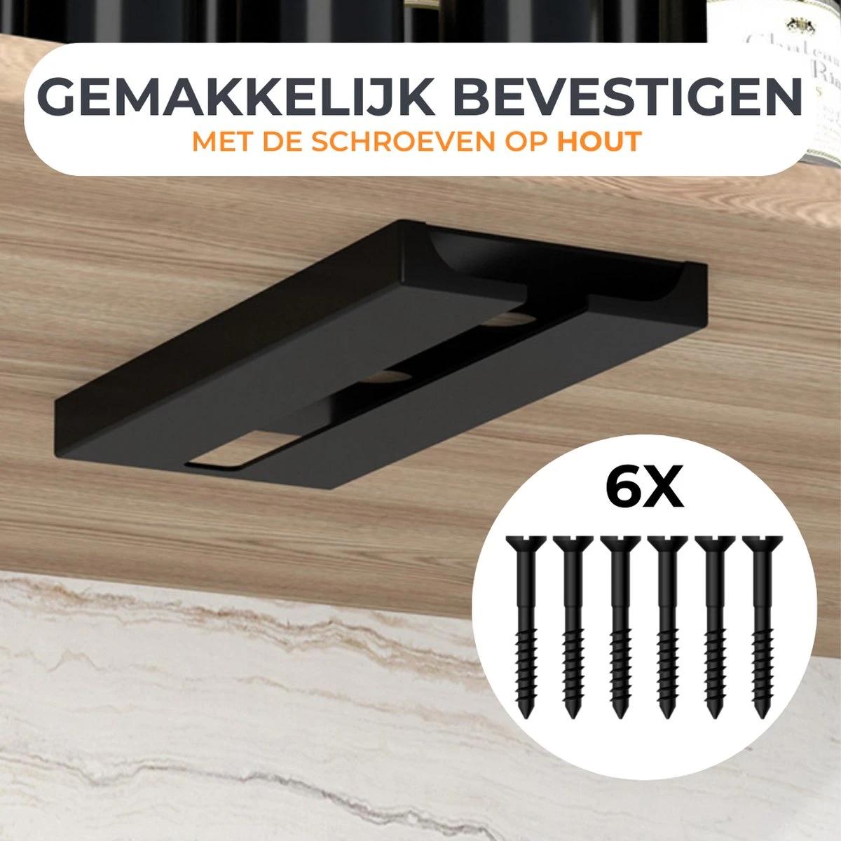 Keufens Wijnglazenhouder Matzwart | Voor 9 Wijnglazen | Wijnrek Hangend | Glazenrek | Wijnglazenrek | Glasophangrek | Wijnglasrek | Ophangrek Glazen | Bar Accessoires 7 Keufens Wijnglazenhouder Matzwart | Voor 9 Wijnglazen | Wijnrek Hangend | Glazenrek | Wijnglazenrek | Glasophangrek | Wijnglasrek | Ophangrek Glazen | Bar Accessoires - Afbeelding 5