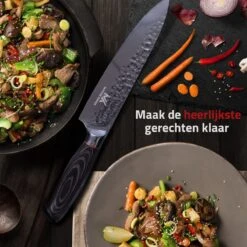 Master Knives Professioneel Japans Koksmes 20 CM - Keukenmes Van Hoogwaardig Damascus Patroon - Ergonomisch Houten Handvat 14 Master Knives Professioneel Japans Koksmes 20 CM - Keukenmes Van Hoogwaardig Damascus Patroon - Ergonomisch Houten Handvat -Skimask 1200x1200 23